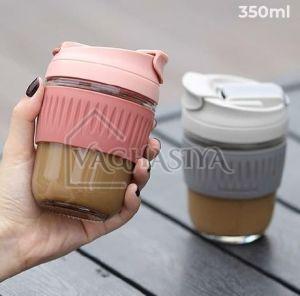 Silicone Band Glass Coffee Mug