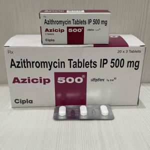 Azicip 500 Mg Azithromycin Tablet, Packaging Type : Box