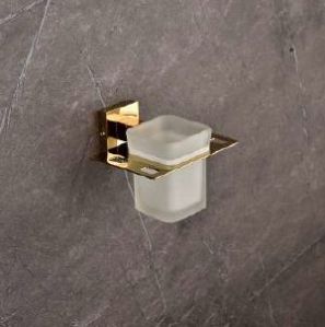 Brass Plain Polished Gold Touch Tumbler Holder