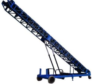 Polished Portable Stacker Conveyor, Color : Blue