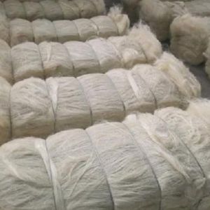 Techinstro Synthetic Raw Natural Sisal Fiber, Color : White, Packaging Type : Roll for Spinning, Filling Material