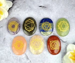 Multicolor Seven Chakra Reiki Healing Stone