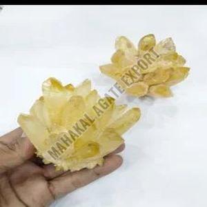 Polished Natural Yellow Citrine Cluster, Packaging Type : Paper Box For Healing Purpose