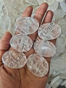 Oval Shaped Worry Stone, Color : Transparent For Healing Purpose