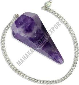 Polished Purple Amethyst Quartz Pendulum