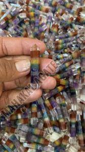 Seven Chakra Stone Pencil Pendant 100% 0-15mm, Packaging Type : Plastic Box