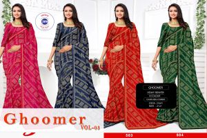 Ladies Printed Ghoomar Saree