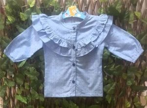 Girls Plain Cotton Shirt M, Xl