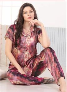 Cotton Printed Ladies Night Suit Set, Color : Multicolor, Multicolor