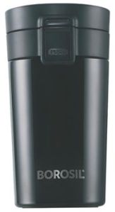 Borosil Coffeemate 320ml Black Water Bottle