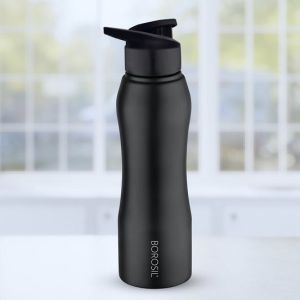 Borosil Grip N Sip 750ml Black Water Bottle