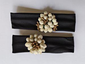 Polyester Jasmine Flower Head Band, Color : Black, Technics : Hand Made For Parlour, School