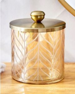 Handicraft Cutting Decorative Glass Jar