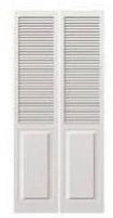 PVC Hinged Louver Door, Color : White Modern