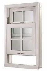 Plain UPVC Vertical Sliding Window, Color : Grey & White