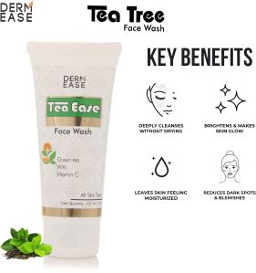 Derm Ease Tea Tree Face Wash, Color : Light Green, Packaging Type : Plastic Tube, Packaging Size : 100 Ml