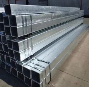 Galvanized Iron Polished Rectangular Gi Pipe, Color : Grey For Construction Use