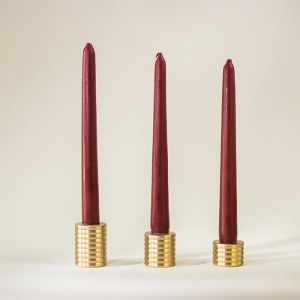 Brass Cylinder Candlestick Holder