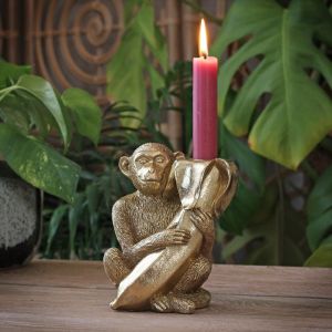 Brass Monkey Candle Holder