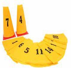 Printed LDPE Alphabetic Cones, Color : Yellow