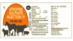 Atropine Sulphate Injection IP (vet.)