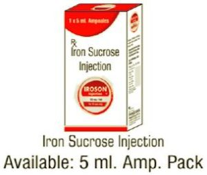 Iron Sucrose Injection, Color : Transparent, Grade : Medicine Grade