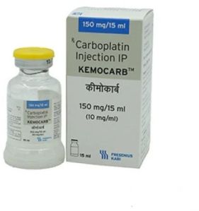 Carboplatin Injection 150mg, API Form : Powder, Packaging Size : 15ml, Packaging Type : Box