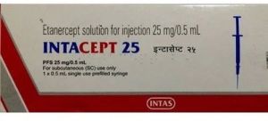 Etanercept Injection 25mg, Packaging Type : Box For Rheumatoid Arthritis, Psoriasi