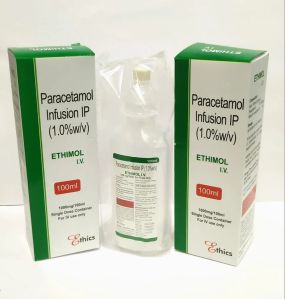 Paracetamol Infusion IP Injection, API Form : Liquid, Packaging Type : Box, Packaging Size : 100ml