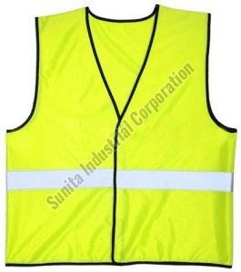 Plain Industrial Reflective Safety Jacket, Sleeve Type : Sleeveless