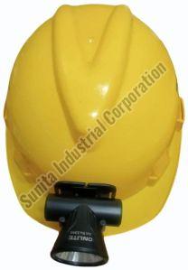 Plain Plastic Safety Helmet With Headlamp For Industrial