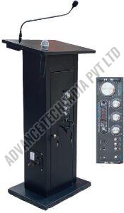 Black Audio Lectern