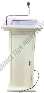 Black Display Lectern With Integrated Screen, For Auditorium, Halls, Classroom