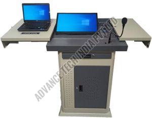 Metal Motorized Digital Podium, Color : Black, Silver