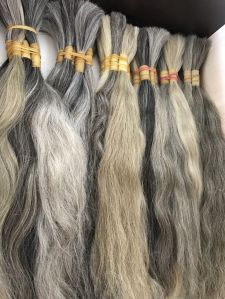 COLOURED GREY HAIR EXTENSIONS