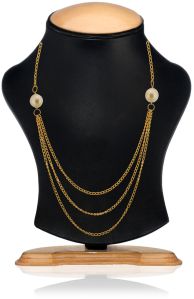 Gold Plated Multi Layered Chain Necklace Party Wear, Purity : 22K