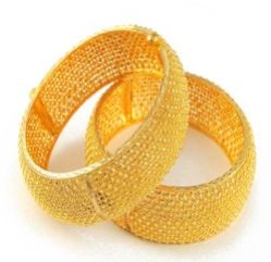 Polished Party Wear Gold Bangles, Color : Golden, Purity : 18crt