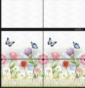 12X8mm Ceramic Flower Print Wall Tiles