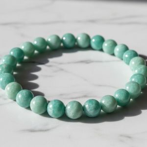 8mm Natural Amazonite Stone Beaded Bracelet
