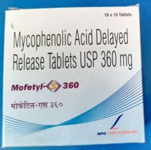 Mofetyl-S Mycophenolic Acid Delayed Release 360 Mg Tablets