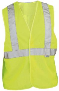 Neon Yellow Nylon Reflective Safety Jacket M, XL