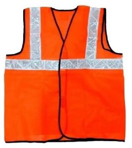 Polyester Orange Safety Reflective Jacket
