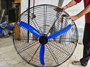 Air Circulation Fan, Color : Blue, White 3 Blades