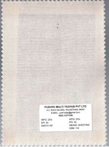 110 GSM Cotton Sheeting Fabric