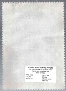 165 GSM Roto Cotton Drill Fabric, Width : 63 Inch