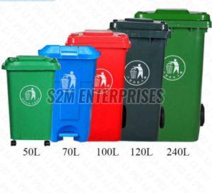 ARISTO Square.Rectangular Wheeled Plastic Commercial Dustbin, For Outdoor Trash, Size : 15x15x12