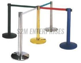 Stainless Steel Queue Manager With Belts, For Crowd Control, Rope Material : Cotton, Nylon, Polyester