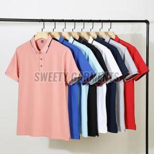 Multicolor Cotton Mens Plain Polo T Shirt, Size : XL & XXL