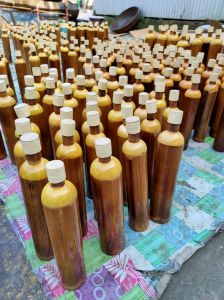 Bamboo Water Bottle, Color : Light Brown, Weight : Lightweight