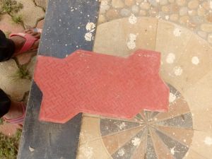 60mm Orange Concrete Zig Zag Paver Blocks